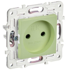Розетка SKANDY 10А без заземл. защ. штроки SK-R01G мятный IEK SK-R13-10-K06