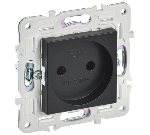 Розетка SKANDY 10А без заземл. без защ. шторок SK-R02Bl черн. IEK SK-R10-10-K02 Розетка SKANDY 10А без заземл. без защ. шторок SK-R02Bl черн. IEK SK-R10-10-K02