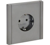 Розетка СП FORTE&PIANO FP516 16А с заземл. без защ. шторок винт. крепл. сталь IEK FP-R11-16-K46