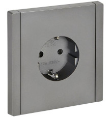 Розетка СП FORTE&PIANO FP516 16А с заземл. без защ. шторок винт. крепл. сталь IEK FP-R11-16-K46