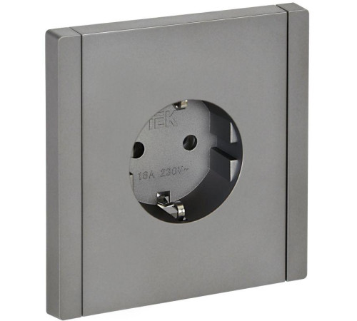 Розетка СП FORTE&PIANO FP516 16А с заземл. без защ. шторок винт. крепл. сталь IEK FP-R11-16-K46