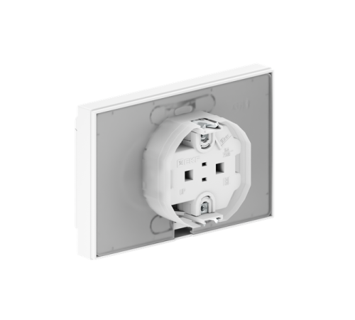 Розетка 2-м СП Эпика 16А IP44 с заземл. защ. шторки с рамкой с крышками механизм бел. EKF UP1-SOW-211-44