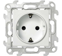 Розетка 1-м СП Simon 24 16А IP20 2P+E Schuko защ. шторки механизм бел. Simon 2450432-030