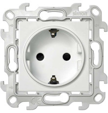 Розетка 1-м СП Simon 24 16А IP20 2P+E Schuko защ. шторки механизм бел. Simon 2450432-030