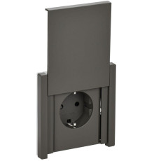 Розетка СП FORTE&PIANO 16А IP44 FP321 с заземл. защ. шторки с крышкой винт. крепл. сер. IEK FP-R16-16-44-K03