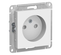 Розетка 1-м СП AtlasDesign 16А IP20 без заземл. защ. шторки механизм бел. SE ATN000149