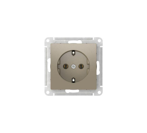 Розетка AtlasDesign 16А с заземл. быстрозажим. клем. механизм шампань SE ATN000543S