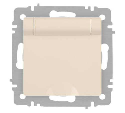 Розетка Accent 6-203-02 2P+E Schuko с крышкой 16А-250В IP20 СУ сл.кость Intro Б0063716