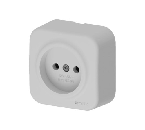 Розетка 1-м СП ARIA 16А IP20 без заземл. сер. ARVIA 25 22 1000 2155