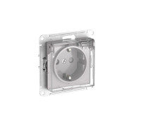 Розетка AtlasDesign Aqua 16А IP44 с заземл. защ. шторки с прозр. крышкой быстрозажим. клем. механизм алюм. SE ATN440346S