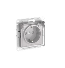Розетка AtlasDesign Aqua 16А IP44 с заземл. защ. шторки с прозр. крышкой быстрозажим. клем. механизм алюм. SE ATN440346S