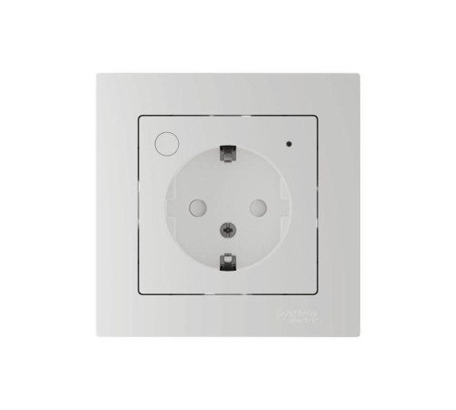 Розетка AtlasDesign Smart 16А L+N с заземл. защ. шторки Zigbee механизм бел. SE ATN000145Z