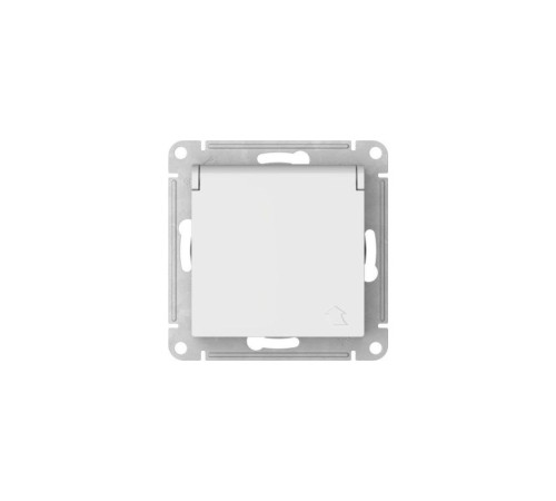 Розетка AtlasDesign 16А IP20 с заземл. защ. шторки с крышкой быстрозажим. клем. механизм бел. SE ATN000146S