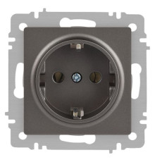 Розетка Accent 6-202-09 2P+E Schuko 16А-250В IP20 СУ титан Intro Б0063701