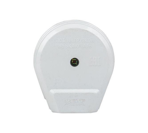 Вилка для разъема РШ-ВШ 32А 2P+PE 250В пластик. бел. EKF AS-250-B-01