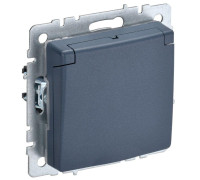 Розетка BRITE РСбш10-3-БрМ 16А IP20 с заземл. защ. шторки с крышкой маренго IEK BR-R16-16-K35