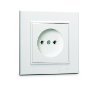 Розетка б/з (Керамика) СП Karea 16А IP20 бел. Makel 56001002