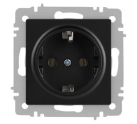 Розетка Accent 6-202-05 2P+E Schuko 16А-250В IP20 СУ антрацит Intro Б0063693