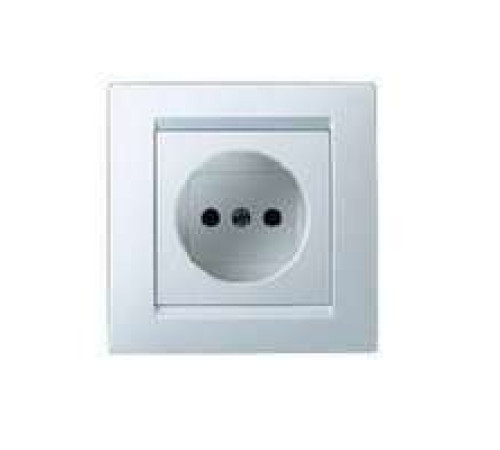 Розетка 1-м СП Simon15 16А IP20 без заземл. бел. Simon 1590431-030