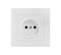 Розетка 1-м СП Валенсия 10А IP20 без заземл. защ. шторки бел. PROxima EKF EWR10-022-10