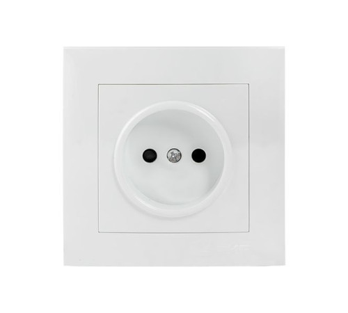 Розетка 1-м СП Валенсия 10А IP20 без заземл. защ. шторки бел. PROxima EKF EWR10-022-10