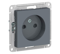 Розетка 1-м СП AtlasDesign 16А IP20 без заземл. защ. шторки механизм грифель SE ATN000749