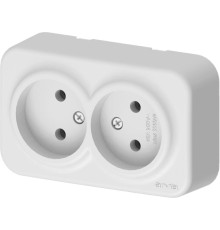 Розетка 2-м СП ARIA 16А IP20 без заземл. бел. ARVIA 25 01 1000 908