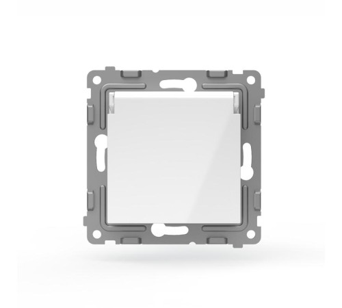 Розетка 1-м СП Pixel IP44 с заземл. с крышкой механизм бел. TOKOV ELECTRIC TKE-PX-R1ZSW1-C01-IP44