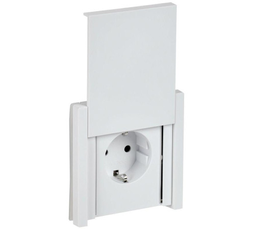Розетка СП FORTE&PIANO 16А IP44 FP221 с заземл. защ. шторки с крышкой винт. крепл. бел. IEK FP-R16-16-44-K01