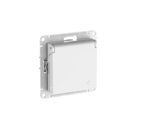Розетка AtlasDesign 16А IP20 с заземл. защ. шторки с крышкой быстрозажим. клем. механизм бел. SE ATN000146S