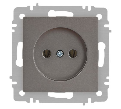 Розетка Accent 6-201-09 2P 16А-250В IP20 СУ титан Intro Б0063673