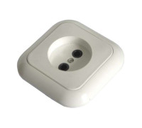 Розетка 1-м СП 16А IP20 без заземл. бел. БЕЛТИЗ РС 16-006