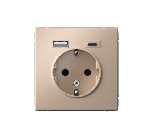 Розетка ArtGallery 16А с 2-мя заряд. устройствами USB A+C 5В/2.4А/3А 2х5В/1.5А механизм песочн. SE GAL001232