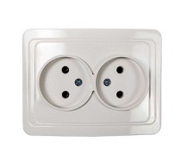 Розетка 2-м СП Classico 2102 16А IP20 бел. ASD / IN HOME 4680005959914