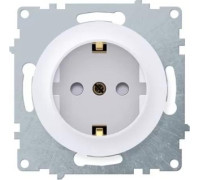 Розетка 1-м СП Florence 16А IP20 с заземл. защ. шторки винтов. клеммы механизм бел. (1E10101300) OneKeyElectro 2172764