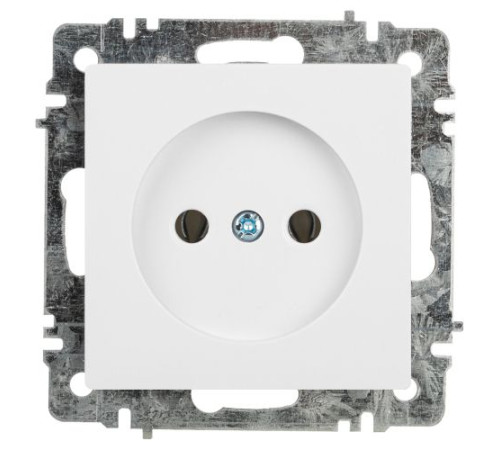 Розетка Intro Accent 6-201-01 2Р 16А-250В IP20 СУ AL/CU бел. Intro Б0063653