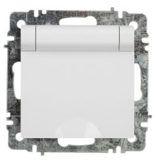 Розетка Intro Accent 6-203-01 2P+E Schuko с крышкой 16А-250В IP20 СУ AL/CU бел. Intro Б0063709