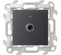 Розетка телевизионная одиночная TV СП Simon 24 IP20 механизм графит Simon 2450477-038