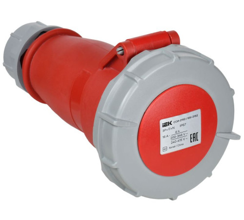 Розетка переносная ССИ-2152 16А 5п 3P+PE+N 6ч 380В IP67 IEK PSR22-016-5-0-67