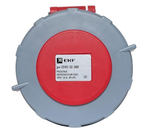 Розетка переносная 2242 3Р+РЕ 32А 380В IP67 PROxima EKF ps-2242-32-380