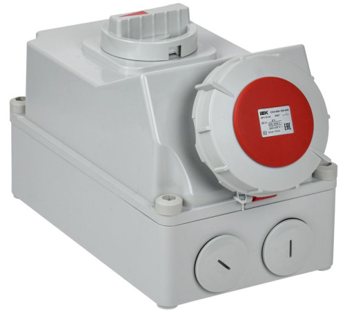 Розетка с мех. блокировкой 63А-6ч 380В 3P+PE+N ССИ-835 IP67 IEK PSR12-063-5-5-67