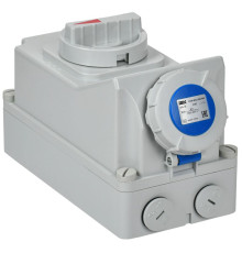 Розетка с мех. блокировкой 16А-6ч 220В 2P+PE ССИ-813 IP67 IEK PSR11-016-3-5-67