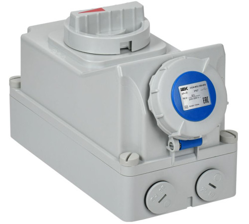 Розетка с мех. блокировкой 16А-6ч 220В 2P+PE ССИ-813 IP67 IEK PSR11-016-3-5-67