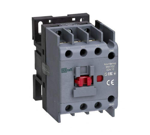Контактор 32А 230В AC АС3 АС4 1НО+1НЗ КМ-102 DEKraft 21928DEK