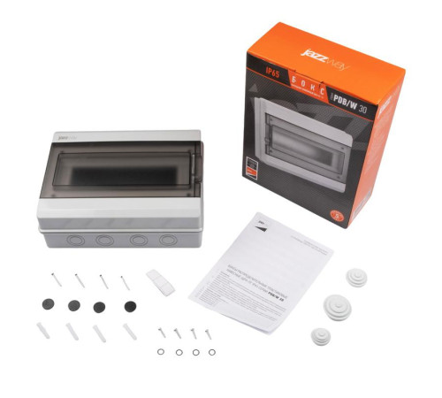 Бокс модульный накладной PDB/W 3012 GR (ЩРН-ПГ-12) IP65 пластик. Pro JazzWay 5072008