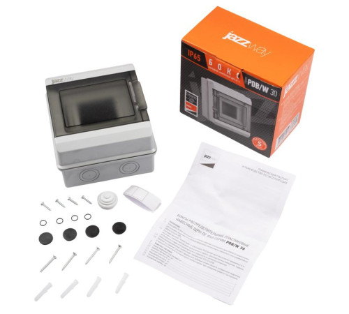 Бокс модульный накладной PDB/W 3005 GR (ЩРН-ПГ- 5) IP65 пластик. Pro JazzWay 5071964