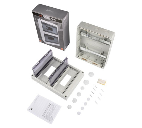 Бокс модульный накладной PDB/W 4024 GR (ЩРН-ПГ-24) IP65 пластик. Pro JazzWay 5072145