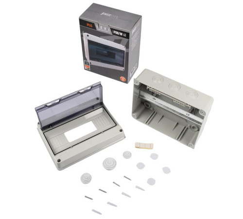 Бокс модульный накладной PDB/W 4012 GR (ЩРН-ПГ-12) IP65 пластик. Pro JazzWay 5072084