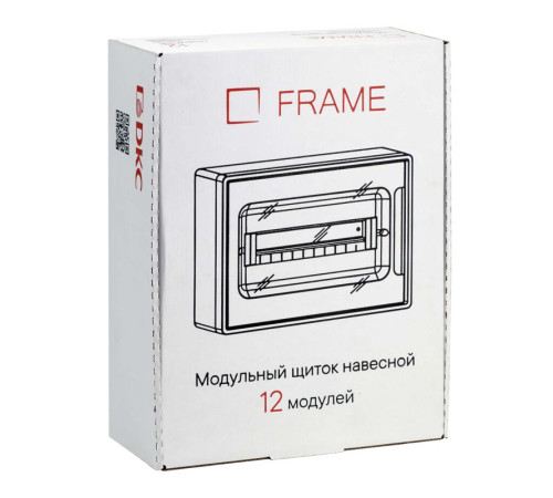Щиток настенный 12мод. FRAME с тонированной дверцей с 2 шин PEN на 8+6 отверст. бел. DKC F12W1WD