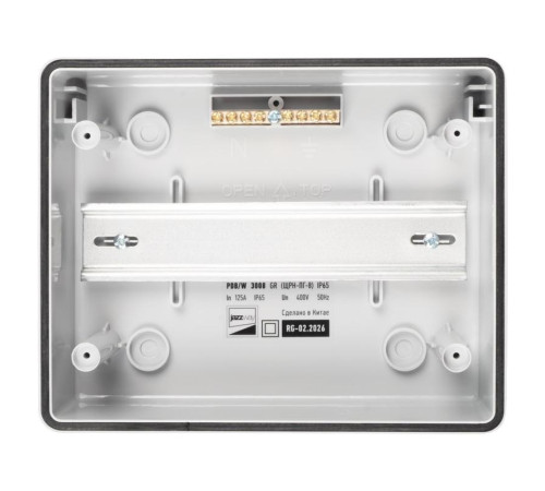 Бокс модульный накладной PDB/W 3008 GR (ЩРН-ПГ- 8) IP65 пластик. Pro JazzWay 5071988